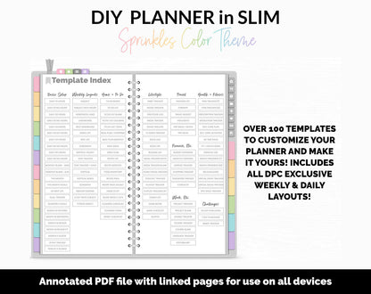DIY Slim Digital Planner | Sprinkles Theme | GoodNotes, iPad & Android