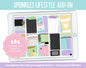 Sprinkles Lifestyle Add-On Digital Stickers | GoodNotes & iPad | TV, Playlist, Travel, Reading, Work, Groceries