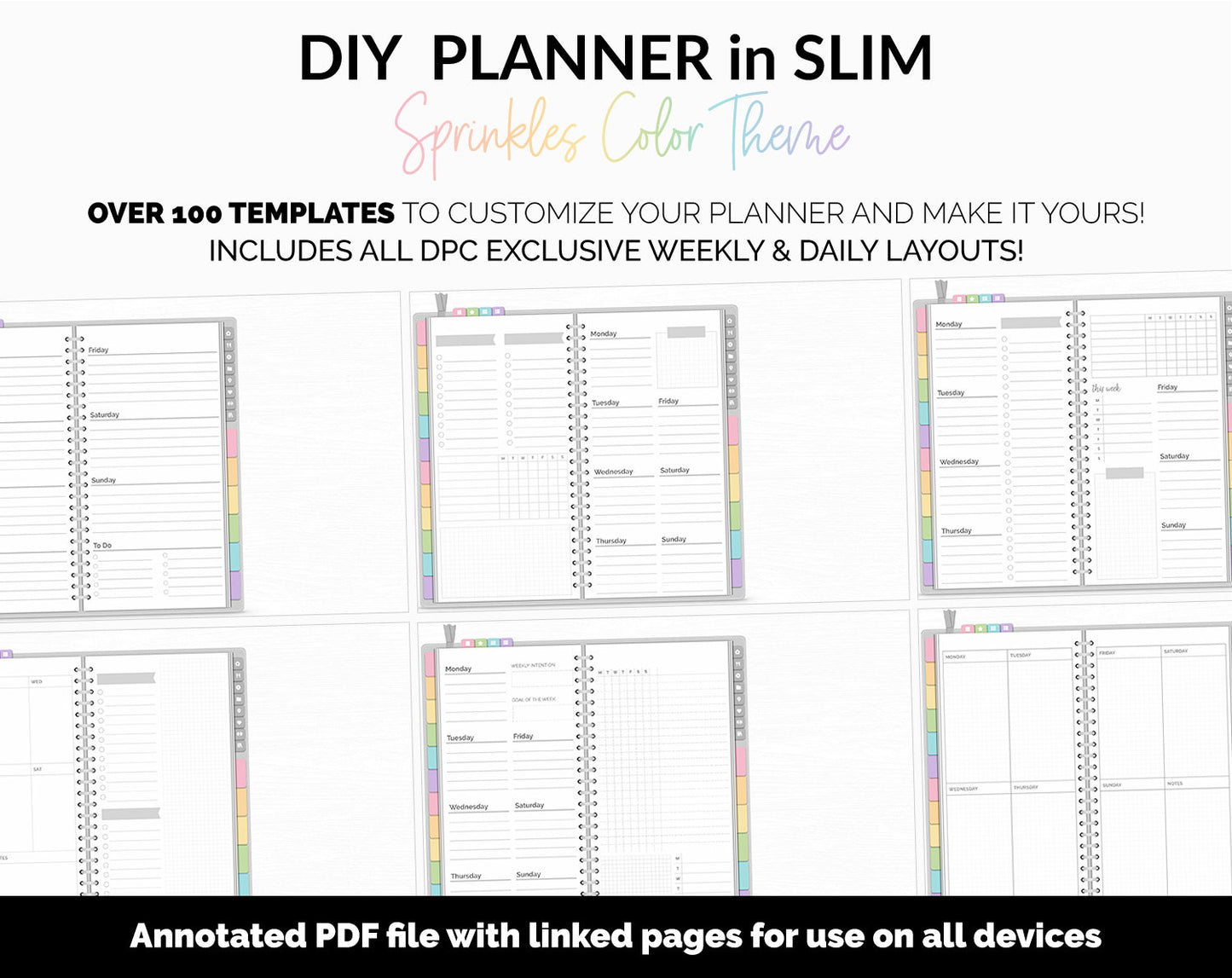 DIY Slim Digital Planner | Sprinkles Theme | GoodNotes, iPad & Android