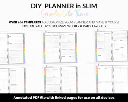 DIY Slim Digital Planner | Sprinkles Theme | GoodNotes, iPad & Android