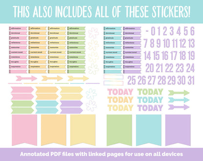 31 Day Digital Journal + Sticker Bundle | Sprinkles Theme