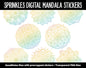 Sprinkles Mandala Digital Planner Stickers | GoodNotes, iPad and Android | Gradient, Ombre, Coloring