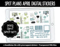 Spot Plans April Digital Stickers | GoodNotes, iPad and Android | Tranquil | Sassy, Easter, Adulting, Planning, Funny