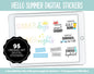 Hello Summer Digital Stickers | GoodNotes & iPad | Bucket List, Funny, Trackers