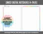 Linked Digital Notebooks 4- Pack | Candy Theme | GoodNotes, iPad & Android