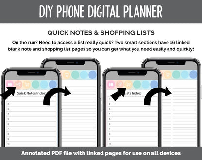 DIY Phone Digital Planner | Candy Theme | Goodnotes, iPad & Android | Hobonichi, Planner, Notebook