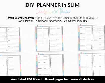 DIY Slim Digital Planner | Candy Theme | GoodNotes, iPad & Android