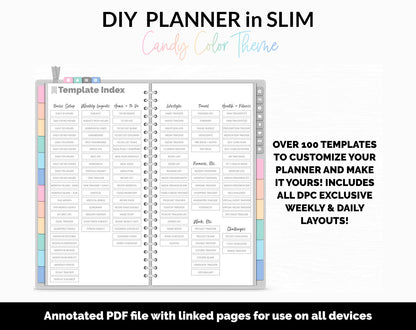 DIY Slim Digital Planner | Candy Theme | GoodNotes, iPad & Android