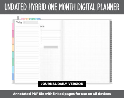 Undated Hybrid One Month Digital Planner | Candy Theme | GoodNotes, iPad & Android