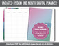 Undated Hybrid One Month Digital Planner | Bliss Theme | GoodNotes, iPad & Android