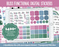 Bliss Functional Digital Sticker Set | GoodNotes, iPad & Android | Papers, Sticky Notes, Chores, Work, Adulting, Tasks, Dates