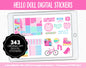 Hello Doll Digital Stickers | GoodNotes, iPad & Android | Summer, Movies, Beach, Planner Girls