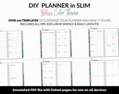 DIY Slim Digital Planner | Bliss Theme | GoodNotes, iPad & Android