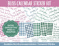 Bliss Calendar Essentials Digital Planner Stickers | GoodNotes, iPad and Android | Dates, Days of the Week, Months