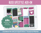 Bliss Lifestyle Add-On Digital Stickers | GoodNotes & iPad | TV, Playlist, Travel, Reading, Work, Groceries