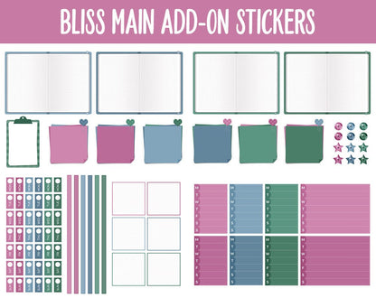 Bliss Add-On Digital Stickers | GoodNotes & iPad | Trackers, Budget, Meal Planning, Health, Habits