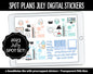 Spot Plans July Digital Stickers | GoodNotes, iPad and Android | Candy | Sassy, Rainbow, Pastel, Adulting, Planning, Funny