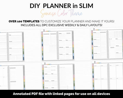 DIY Slim Digital Planner | Sunrise Theme | GoodNotes, iPad & Android