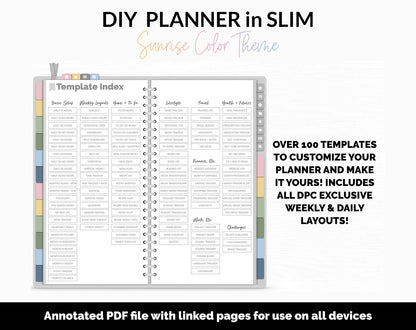 DIY Slim Digital Planner | Sunrise Theme | GoodNotes, iPad & Android