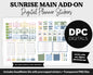 Sunrise Add-On Digital Stickers | GoodNotes & iPad | Trackers, Budget, Meal Planning, Health, Habits
