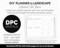 DIY Landscape Digital Planner | Whiteout Theme | Goodnotes, iPad & Android