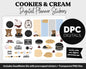 Cookies & Cream Digital Planner Stickers | GoodNotes, iPad and Android | Kawaii, Chocolate Chip, Milk