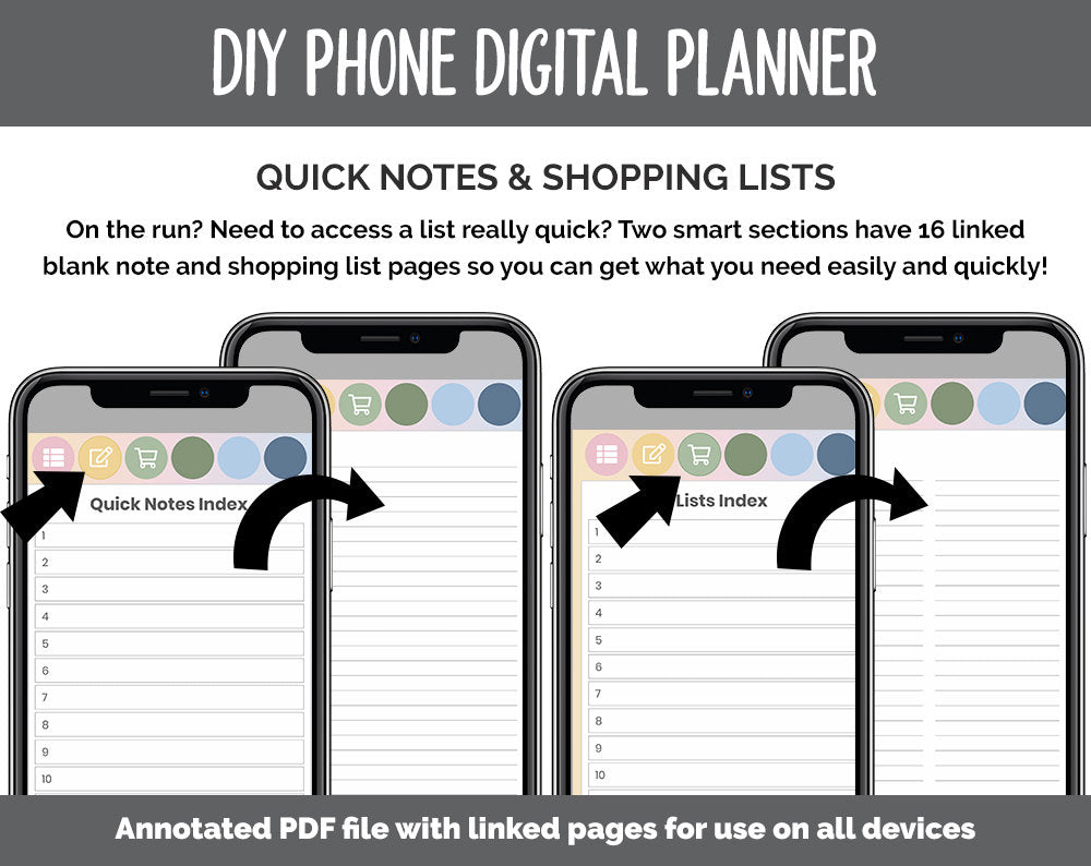 DIY Phone Digital Planner | Sunrise Theme | Goodnotes, iPad & Android | Hobonichi, Planner, Notebook
