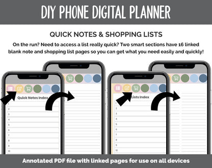 DIY Phone Digital Planner | Sunrise Theme | Goodnotes, iPad & Android | Hobonichi, Planner, Notebook
