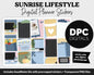 Sunrise Lifestyle Add-On Digital Stickers | GoodNotes & iPad | TV, Playlist, Travel, Reading, Work, Groceries