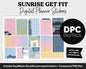 Get Fit Sunrise Digital Stickers | GoodNotes & iPad | Fitness, Health, Self-Care, Workout