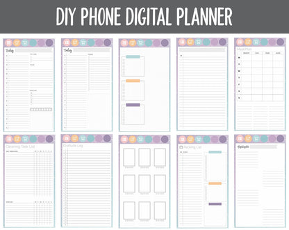 DIY Phone Digital Planner | Twilight Theme | Goodnotes, iPad & Android | Hobonichi, Planner, Notebook