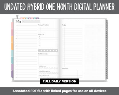 Undated Hybrid One Month Digital Planner | Twilight Theme | GoodNotes, iPad & Android