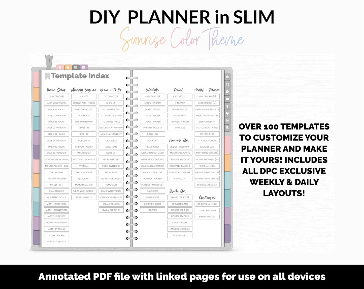 DIY Slim Digital Planner | Twilight Theme | GoodNotes, iPad & Android