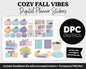 Cozy Fall Vibes Digital Planner Stickers | GoodNotes, iPad and Android | October, Pumpkins, Autumn, Leaves, Hygge