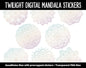 Twilight Mandala Digital Planner Stickers | GoodNotes, iPad and Android | Gradient, Ombre, Coloring