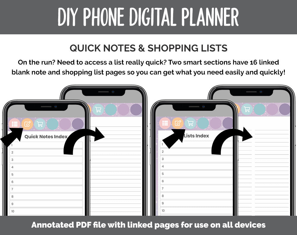 DIY Phone Digital Planner | Twilight Theme | Goodnotes, iPad & Android | Hobonichi, Planner, Notebook