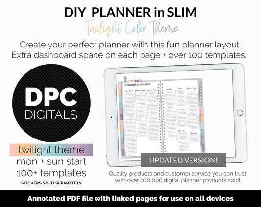 DIY Slim Digital Planner | Twilight Theme | GoodNotes, iPad & Android