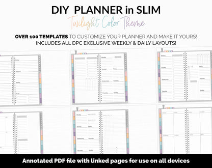 DIY Slim Digital Planner | Twilight Theme | GoodNotes, iPad & Android