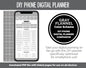DIY Phone Digital Planner | Gray Flannel Theme | Goodnotes, iPad & Android | Hobonichi, Planner, Notebook