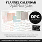 Flannel Calendar Essentials Digital Planner Stickers | GoodNotes, iPad and Android | Dates, Days of the Week, Months