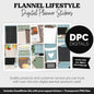 Flannel Lifestyle Add-On Digital Stickers | GoodNotes & iPad | TV, Playlist, Travel, Reading, Work, Groceries