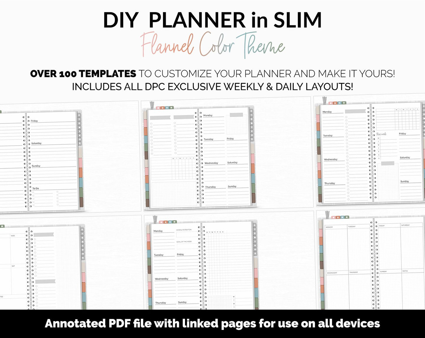 DIY Slim Digital Planner | Flannel Theme | GoodNotes, iPad & Android