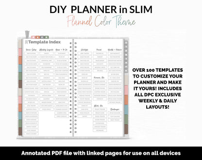 DIY Slim Digital Planner | Flannel Theme | GoodNotes, iPad & Android