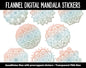 Flannel Mandala Digital Planner Stickers | GoodNotes, iPad and Android | Gradient, Ombre, Coloring