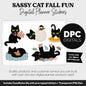 Sassy Cat Fall Fun Digital Stickers | GoodNotes, iPad and Android | Household, Chores, Funny, Feline, Adulting