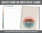 Undated Hybrid One Month Digital Planner | Flannel Theme | GoodNotes, iPad & Android