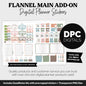 Flannel Add-On Digital Stickers | GoodNotes & iPad | Trackers, Budget, Meal Planning, Health, Habits
