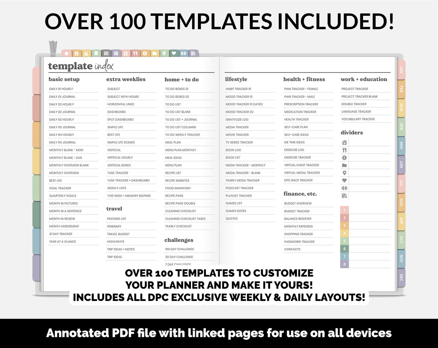 Undated DIY Hybrid Digital Planner | Boho | GoodNotes, iPad & Android