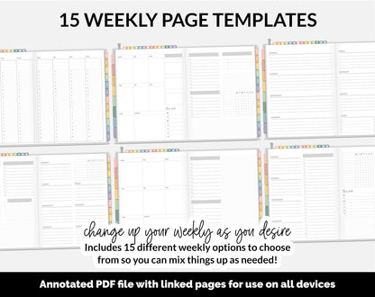 Undated DIY Hybrid Digital Planner | Boho | GoodNotes, iPad & Android