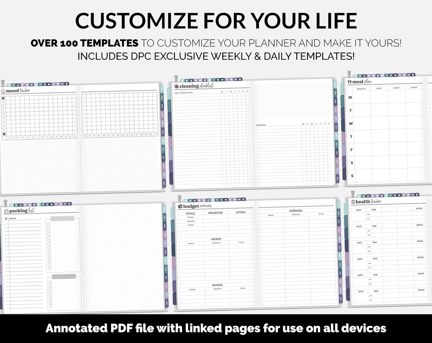 Undated DIY Hybrid Digital Planner | Destiny | GoodNotes, iPad & Android